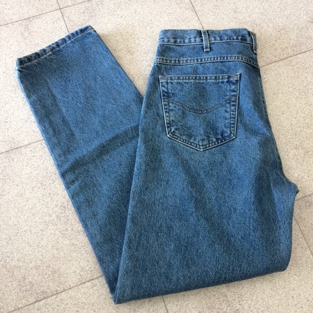 Carhartt Men's Light-Wash Relaxed-Fit Denim Blue Jeans Size 36x34